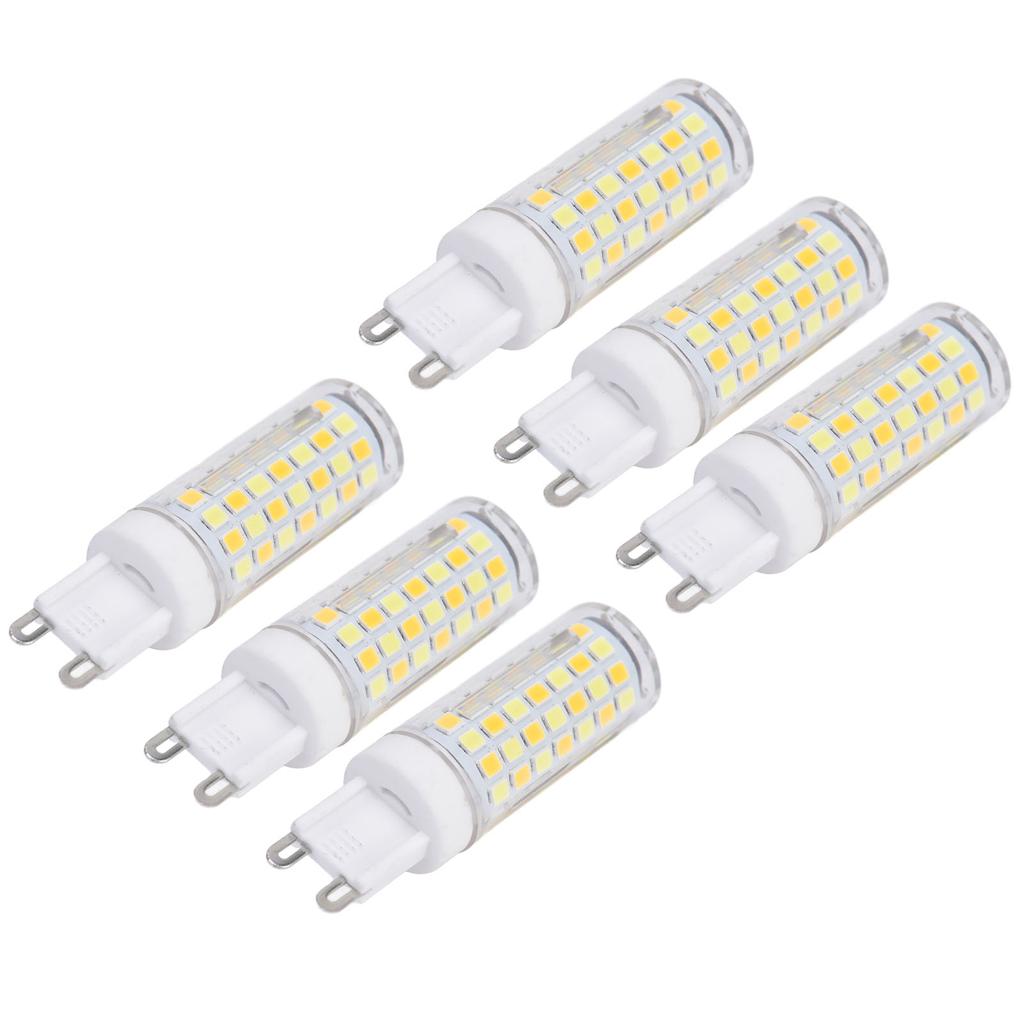 6pcs 90LED G9 Light Bulb 9W 220V Dimmable Soft Warm White LED Bulb for Chandelier Ceiling Wall