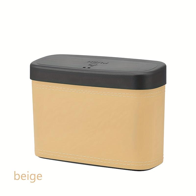 1pc Universal Car Trash Can, Vehicle Trash Bin, Car Seat Back & Door Hanging Storage Box, Multi-Functional Car Accessories, Lidded Car Trash Can, ABS