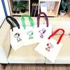 Snoopy Flat Tote Bag Grey Bag for Lessons, School, Office