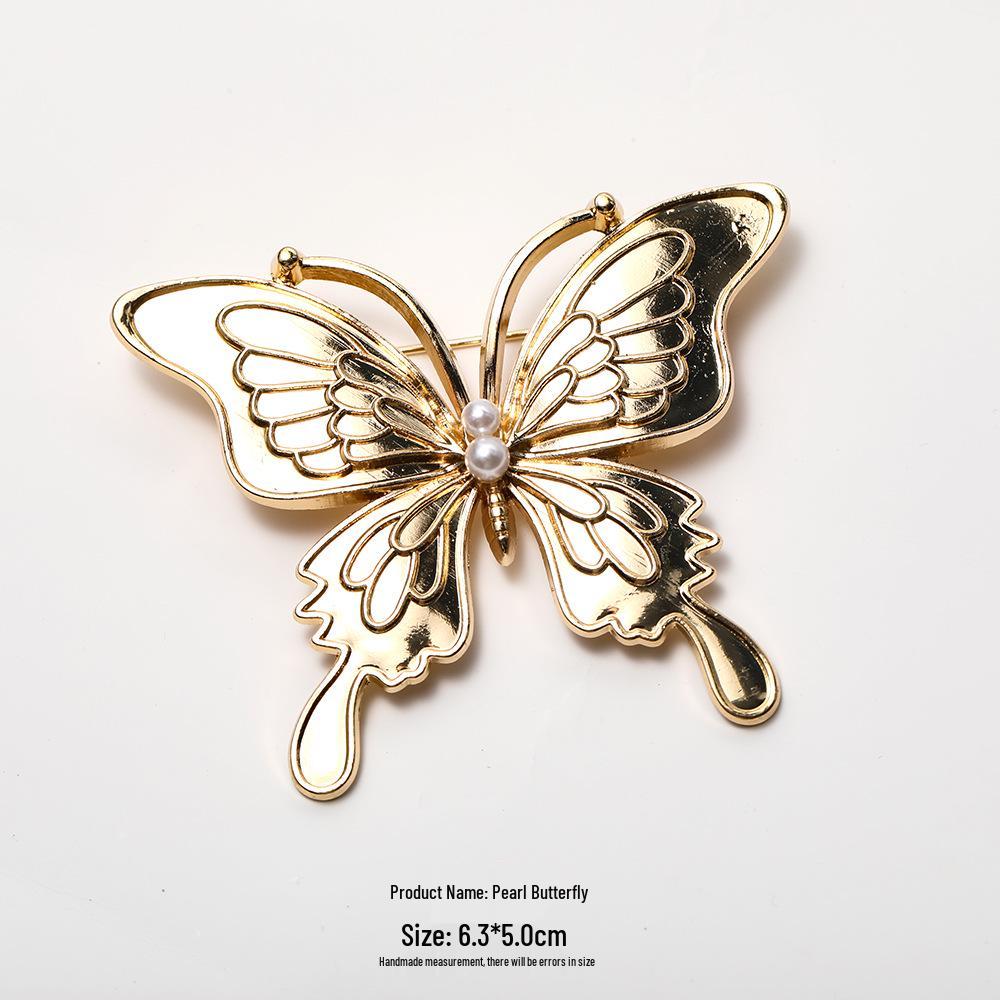 Handmade Mother-of-Pearl Butterfly Lace Hairpin with Alloy Base - DIY Cultural Heritage Decor