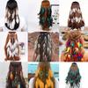 Bohemian headdress Tibetan rainbow wig headband Indian feather headdress headwear