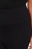 Женские стильные черные трикотажные брюки с расклешенной талией больших размеров для похудения