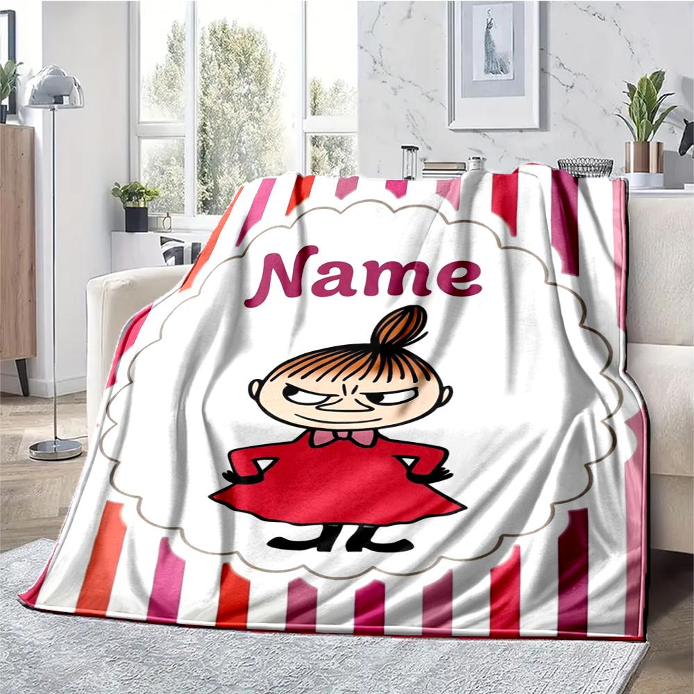 Custom Name Little My Theme Printed Blanket - Perfect for Couch, Bed, Travel & Outdoor Use | Machine Washable, Cozy & Durable.