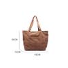 Autumn and Winter Large Capacity Women Shoulder Bag For Daily Used Corduroy Casual Tote Bags Ladies Commuting Handbags