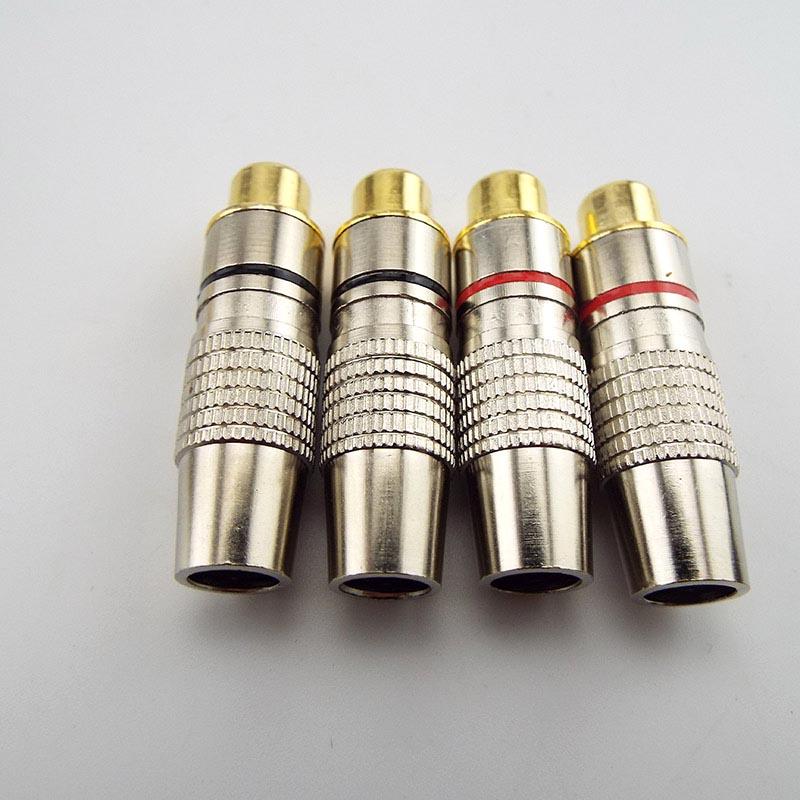 10 шт. RCA Jack Plug Аудио Видео Фиксирующий Кабель RCA Разъем Мужской Женский Позолоченный Гнездо Адаптер-Конвертер