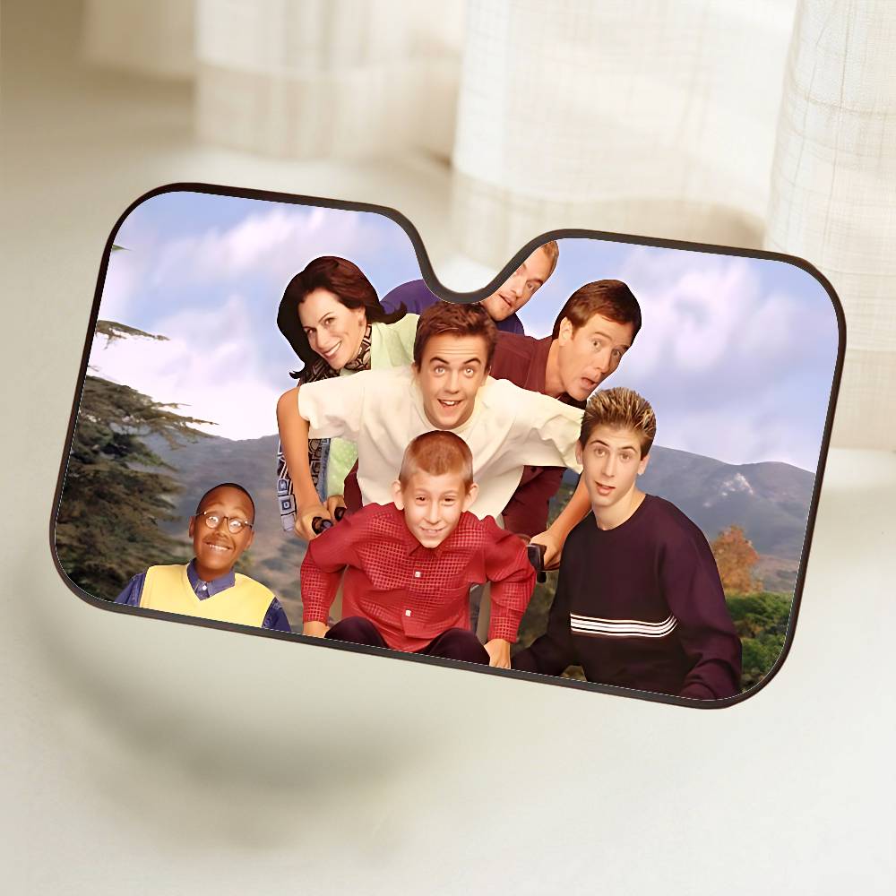 Hot TV M-Malcolm In The M-Middl Car SunShade Windscreen Cover Shade Car SunShade UV Rays Car Sun Visor Protector