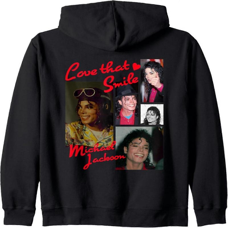 The King of Pop MJ-014 Black Unisex-Adult Winter Zip-Up Hoodie
