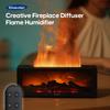 Fireplace Aroma Diffuser Creative Flame Humidifier Waterless Auto-Off Protection with Remote and Realistic Fireplace Night Light