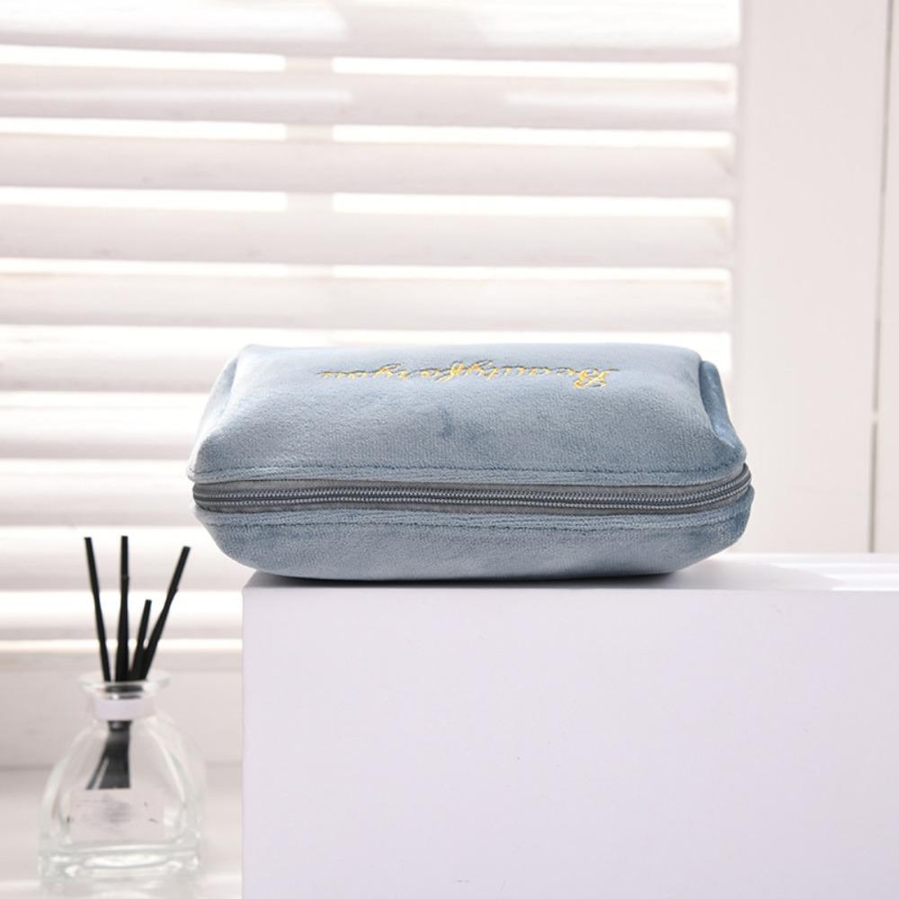 Косметички Beauty Velvet Travel Solid Color Storage Bags Cosmetic Bag