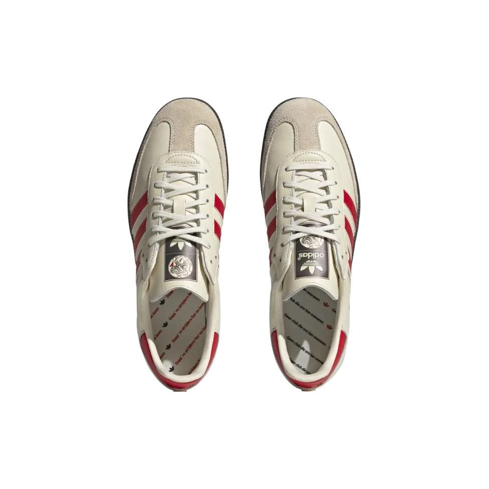 Ajax x adidas Samba Homage Мужские кроссовки Кремовый Кремово-белый Командный-Коллегиальный-Красный IE7684