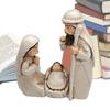 Cute Jesus Birth Sculpture Cartoon Religious Resin Statue Christmas Manger Ornaments  Home Decor