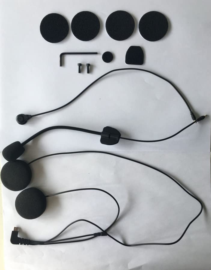Motorcycle Intercom Headset S2 Plus Model Earphones Two Types of Microphone Speaker Accessories For Helmets With Velcro For Headsets &
