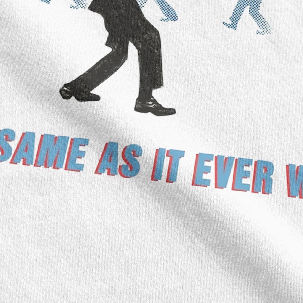 Футболки Talking Heads Same As It Ever Was Мужские Винтажные Хлопковые Футболки С Круглым Вырезом и Коротким Рукавом Одежда для Вечеринок