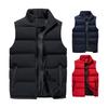 Мужской жилет Yousheng, пальто с воротником-стойкой, без рукавов, застежка-молния, жилет с карманами, утолщенный однотонный жилет
