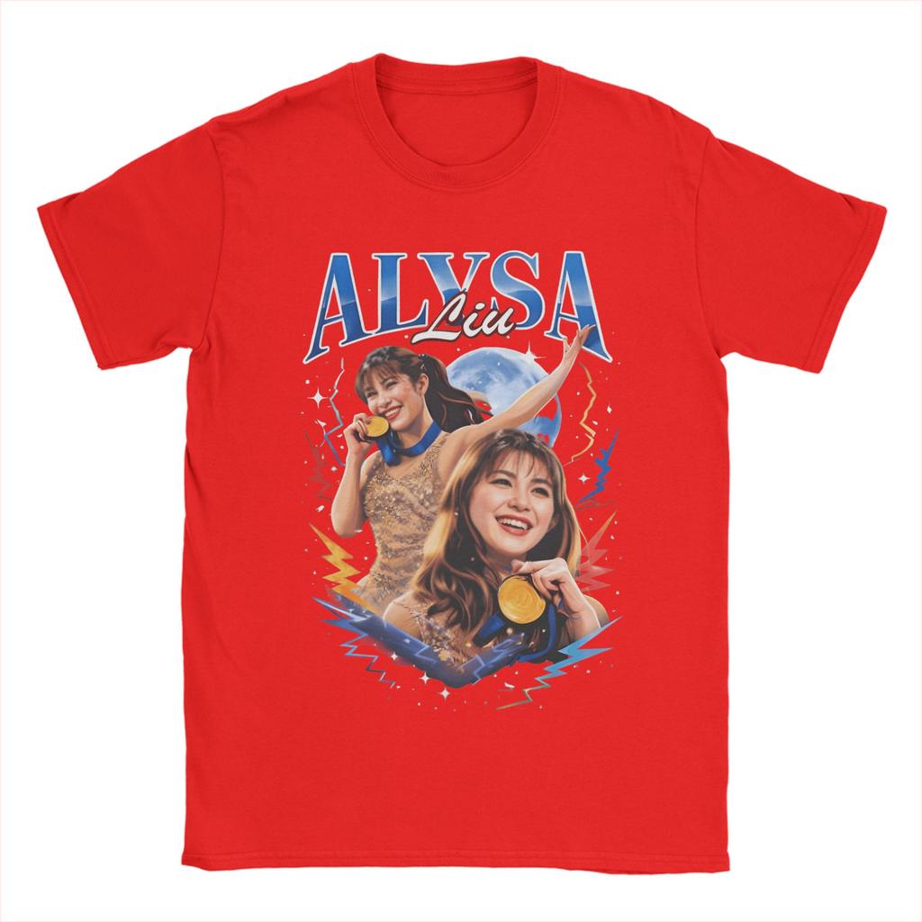 Alysa Liu Vintage Unisexs T Shirts Crazy Tee Shirt Short Sleeve O Neck TShirts Pure Cotton Big Size Clothes