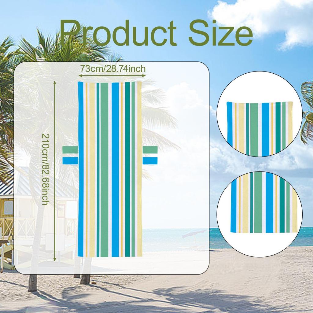 Convenient Lounge Chair Cover, Microfiber Towel for Poolside And Garden Use