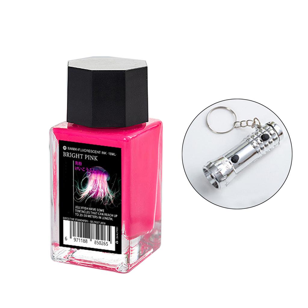 Colorful Invisible Ink for Illustration Drawing Calligraphy Writing 18ml Calligraphy Ink with UV Light for Dip Pen