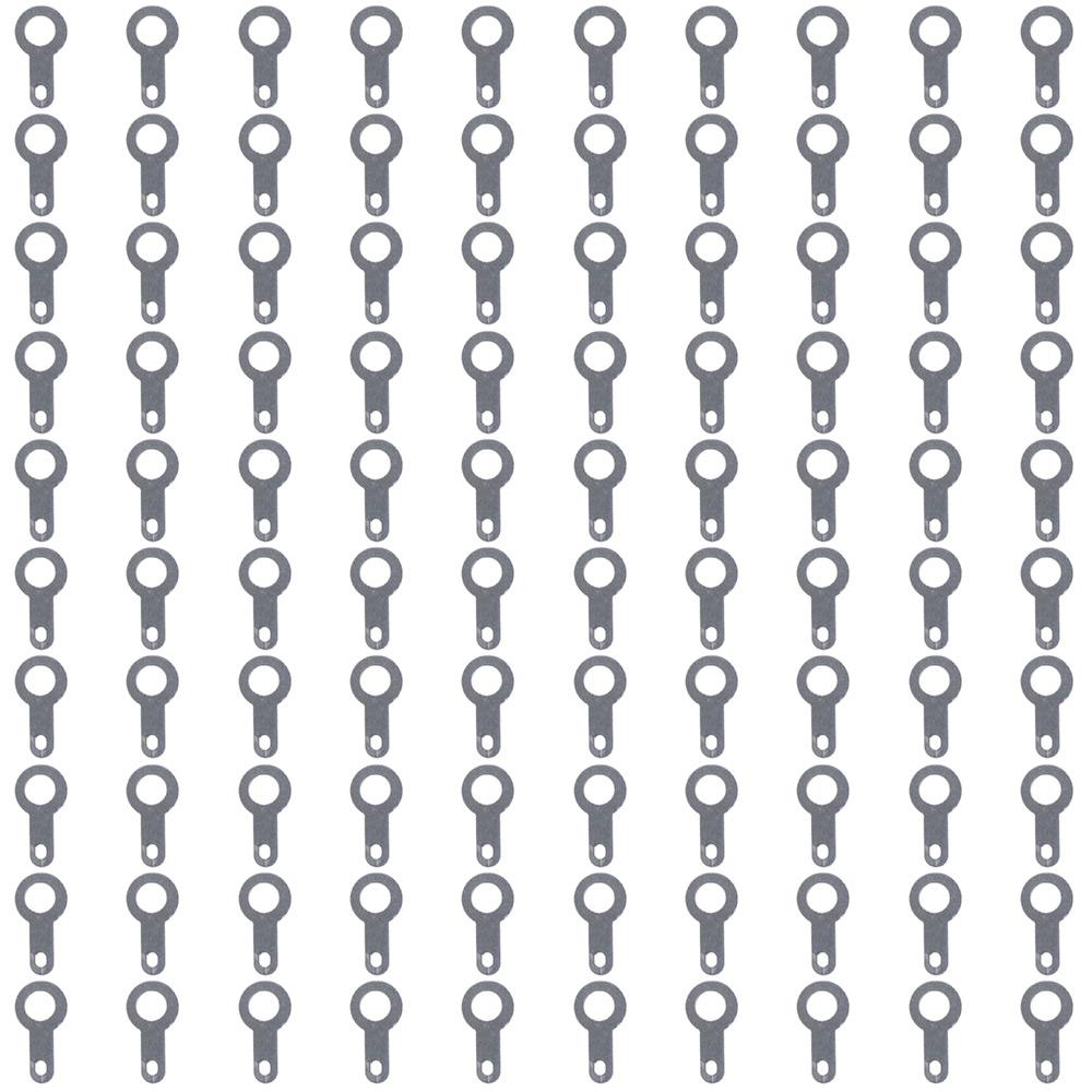 100pcs Crimp Solder Ring Terminal Silver Tone Ring Terminal Connector New