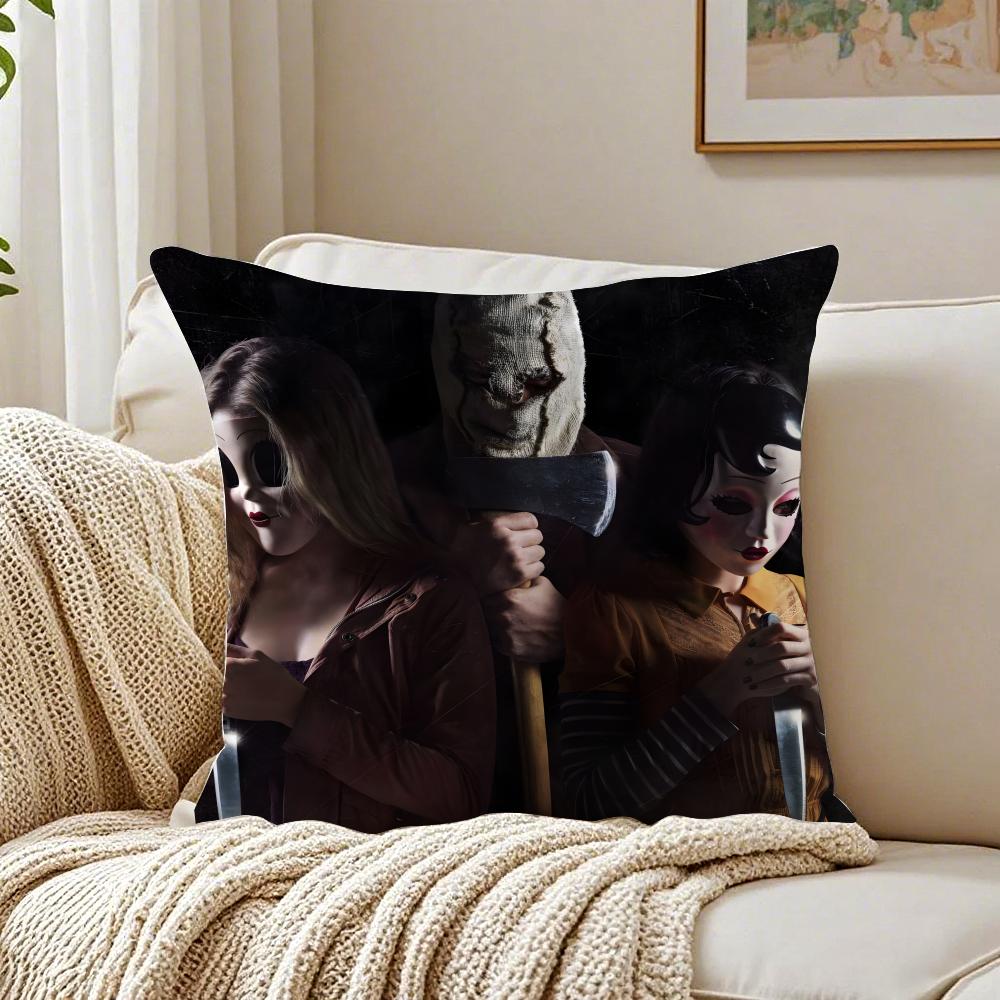 Horrorful and dark suspenseful TThe strangers movie Cushion Cover Pillowcase Antidustmite living Room Sofa Decor Cushion Room