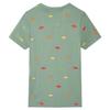T-shirt pour enfants avec manches courtes kaki 92/104/116/128/140
