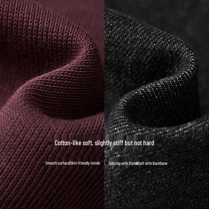 Chuyu Women's Spliced Denim-Look Sweatshirt