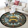 Industrial Water Treatment Truck Round Area Rug Under Office Chairs Bedroom Living Room Home Decor