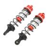 2Pcs RC Car Shock Absorber Aluminum Alloy Balancing Drive High Elasticity RC Front Shock Damper for ARRMA 1 7 1 8 Red