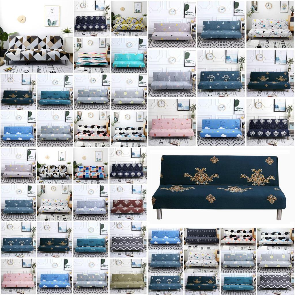 Comfortable And Stretchable Printed Slipcover Without Armrest Sofa Bed Cover For Modern Living Spaces