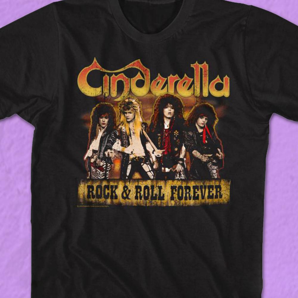 Винтажная футболка Cinderella Rock And Roll Forever Мужская Все размеры S-234XL AP738 Унисекс футболка