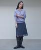 Awi Sheer Check Skirt_Black