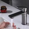 Modern Single-Hole Basin Tap Cold and Hot Water Mixer Faucet with Ceramic Valve Core for Bathroom Bathtub and Sink