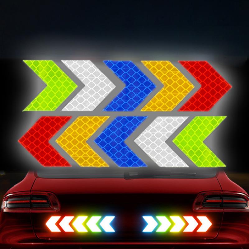 10 шт./компл. светоотражающая наклейка на автомобиль, предупреждающая лента, безопасность для Geely Atlas Pro 208 Gti Kia Stinger Jetta Volkswagen