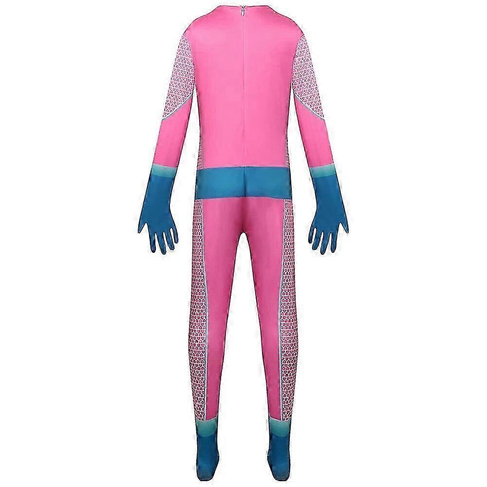 Anime Super Kitties Cat Cosplay Jumpsuit Children Costume Pink Bodysuit Anime Clothes Accessories Ki