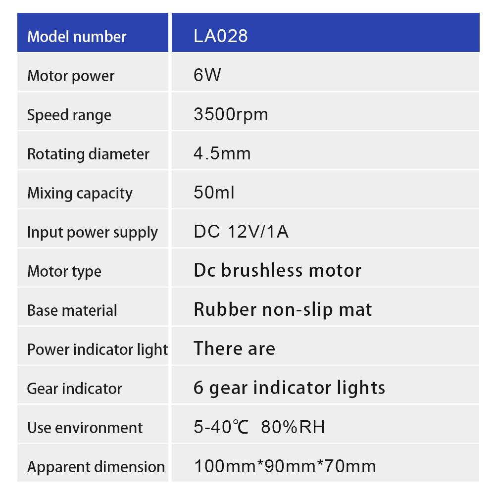 Мини-вортексный миксер VM1S 3500 об/мин, миксер с регулируемой скоростью, шейкер для 50 мл жидкости, электронный блендер, миксер для тату-пигмента, лака для ногтей