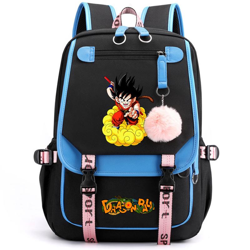 Аниме Dragon Ball Женский мультяшный рюкзак Водонепроницаемый USB рюкзак с легкой книжной сумкой для детей Подарки Мужчины Женщины Дорожная сумка Сумка для отдыха Рюкзак