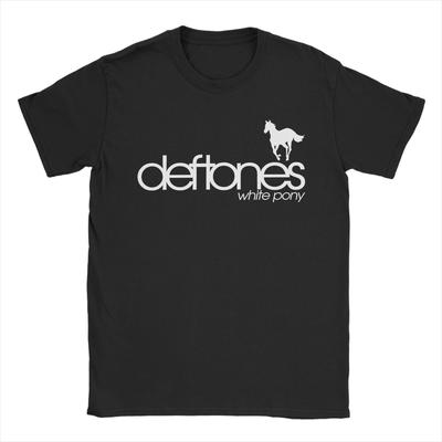 Мужские футболки Deftones Мода 100% Хлопок Футболка с коротким рукавом Футболки Круглый вырез Одежда Графика
