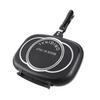 Grill Pan Frying Double Side Portable Anti‑Burn Handle Kitchen Supplies Grill Pot 32cm 12.6in