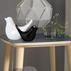 Креативные Белые и Черные Глянцевые Керамические Фигурки Птиц Аксессуары для Украшения Дома Вечеринка (Упаковка из 2 шт., черный и белый)