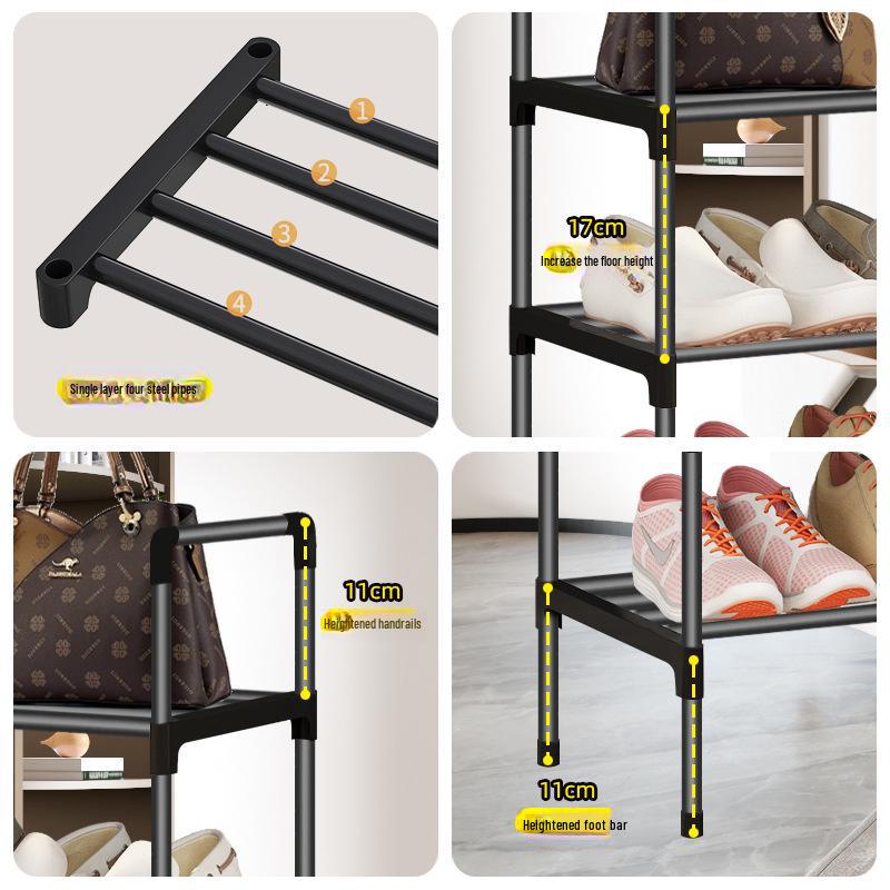 Металлическая полка для обуви: Пылезащищенный, многослойный, смелый стиль для хранения в прихожей