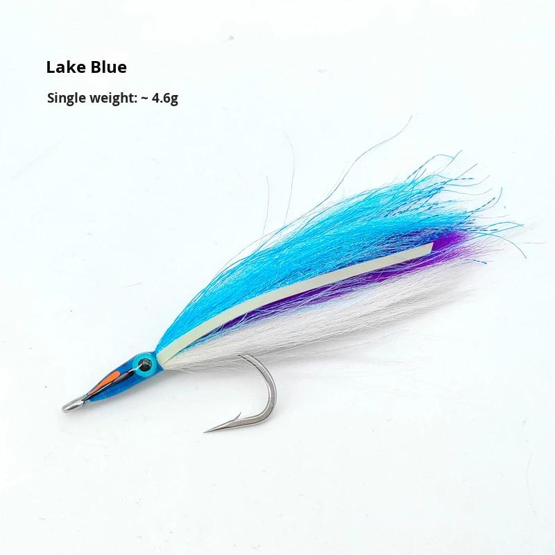 BLF-LY074 Upgraded Stainless Steel Sea Silver Carp Hook Tarpon Bionic Fly Fishing Lure Live Bait for Saltwater Fish