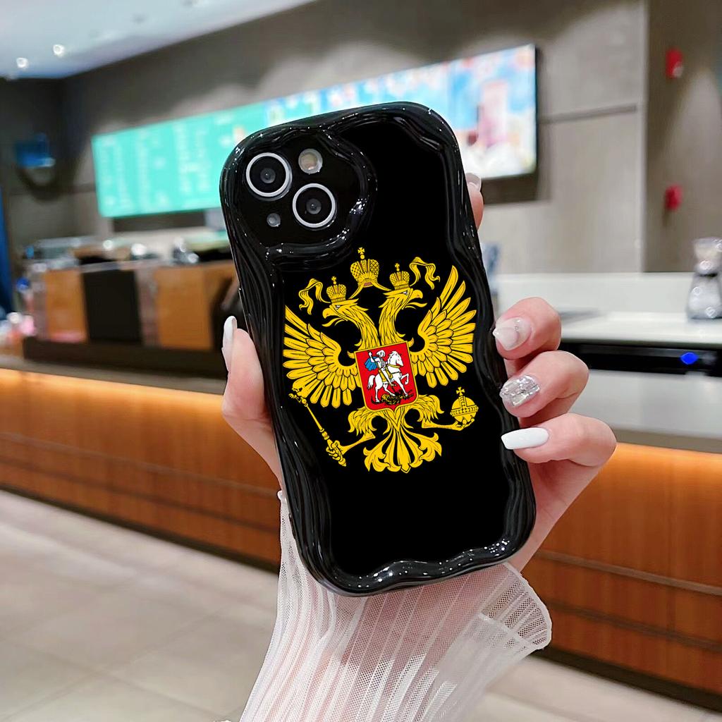 Чехлы для телефонов LZ15 с изображением герба России, прозрачные, мягкие, волнистые, для Xiaomi 11 Lite, Redmi Note13, 12, 8, Pro, 9, 12C, A3, Infinix, Smart, 8, Tecno, защитная задняя крышка