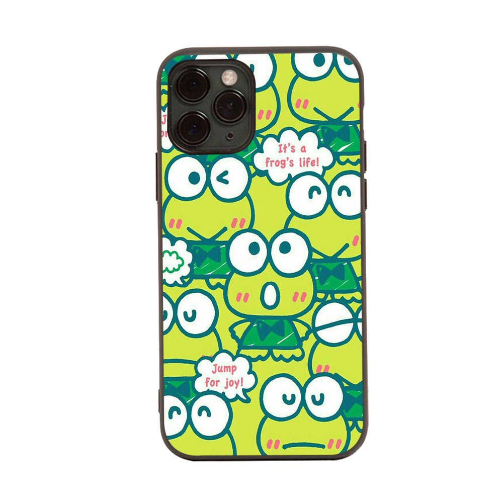 HK17 Keroppi Black Sofe Case for iPhone 16 15 Plus 14 13 Pro 8 SE XR XS Max P30 Nova 5T Y5P Y6 Y7 Y8P Y9 Realme C30 C33 C31 VIVO Y36 V27