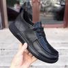 Men's Shoes Leather Spring Business Casual Leather Shoes 2025 New Trend Versatile Thick Sole Non-slip British Style Shoes Men