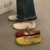 Женские туфли-лодочки на плоской подошве, весна-осень 2025, новые, французские, ретро, нежные, фея, замшевые туфли Мэри Джейн, плоские туфли-бини