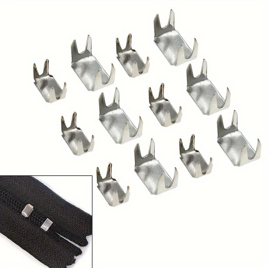 200 Pc Zipper Repair Kit #3 #5 #8, Silver and White Detachable Sliders, Stop Clips and Replacement Pulls for Coats Luggage Boxes