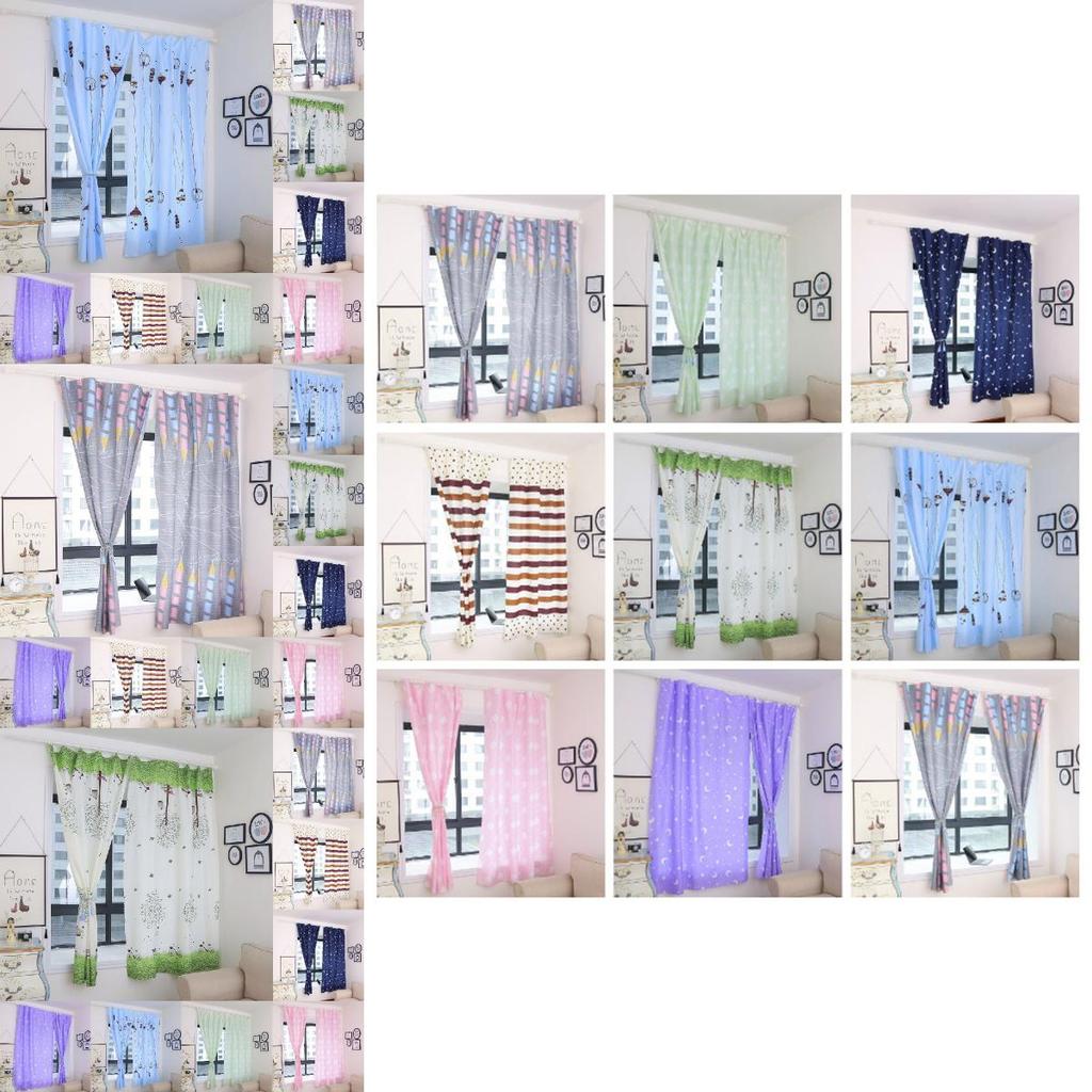 Современная затемняющая штора с мультяшным растительным дизайном для спальни и украшения окна