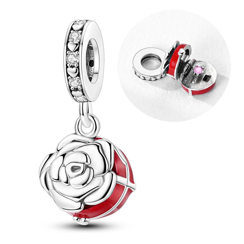 Медные Шармы Бусины Нежность Любовь Валентин Подвеска Подходит Оригинальный Браслет Сделай Сам Женский Подарок Ювелирные Изделия