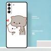 Чехол-моти Персиковый Кот для Samsung Galaxy S23 S24 Ultra S22 S21 Plus Note 10 Note 20 S9 S10 S20 S21 FE