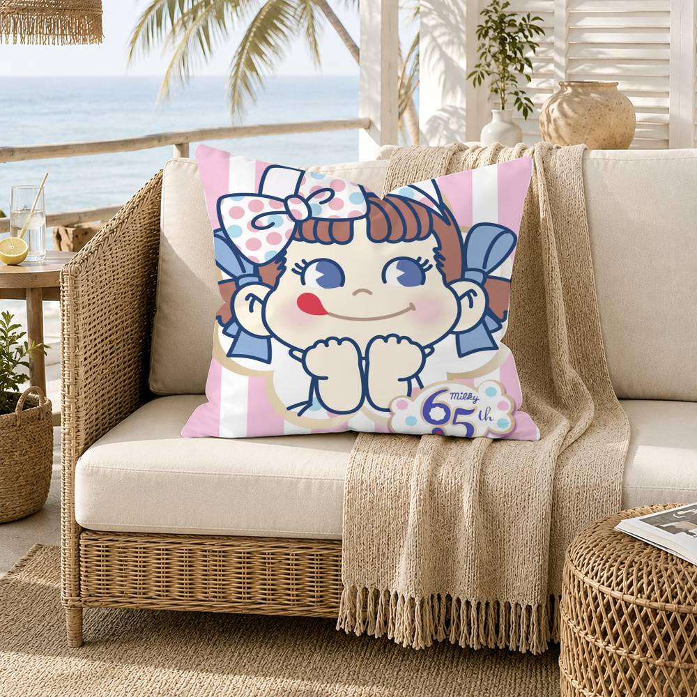 Milky Peko Chan Pillow Case for Sofa Living Room Home office Decor Protective Cover