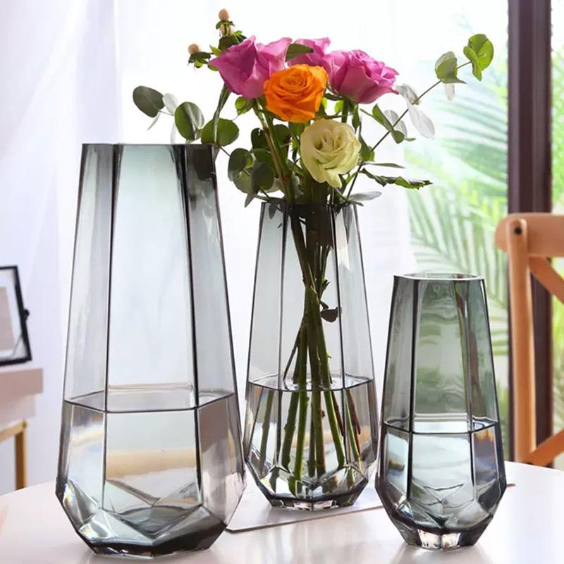 Ваза Стеклянная ваза Украшение дома Украшения Цветочная композиция Ваза для цветов